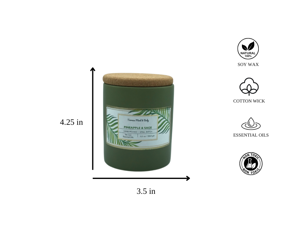 Rosemary Sage Aromatherapy Candle - Terreux Mind & Body