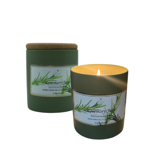 Rosemary Sage Aromatherapy Candle - Terreux Mind & Body