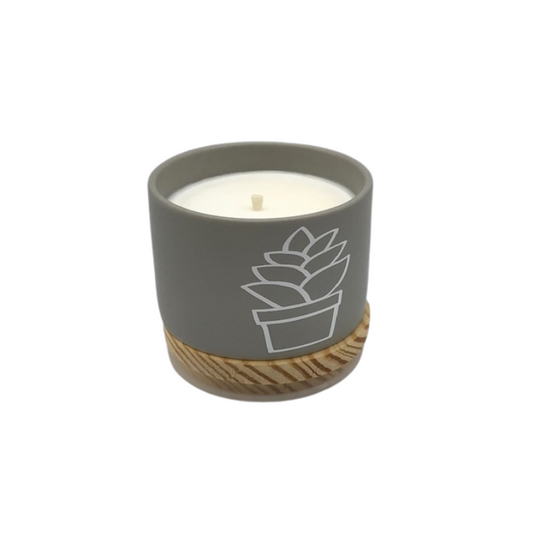 Peppermint Eucalyptus Soy Candle - 6 oz Ceramic Jar | Terreux Mind