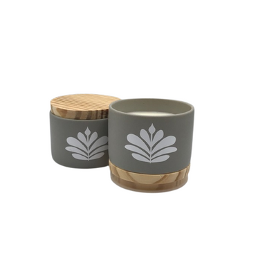 Peppermint Eucalyptus Soy Candle - 6 oz Ceramic Jar | Terreux Mind